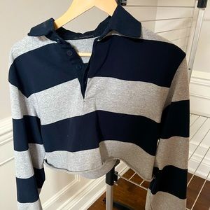 Brandy Melville striped cropped long sleeve